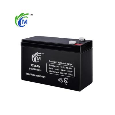 China Factory Price Chinese Slim Lead Acid Car Solar Battery Long Life Cycle 151*65*94*100mm 1.73kg Sealed Lead Acid 12V5Ah for sale