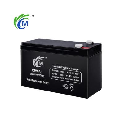 China Long Cycle Life 12V8Ah Factory Price Rechargeable Lead Acid Battery 2.35kg 151*65*94*100mm 12 Volt Sealed Lead Acid Car Battery for sale