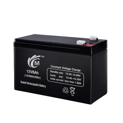 China Long Cycle Life 12V6Ah 151*65*94*100mm Manufacturer 1.93kg Battery Charger Wholesale Sealed Lead Acid Battery 12v For Car for sale