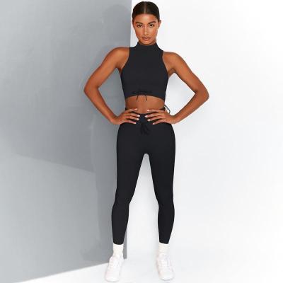 China Wholesale Fitness Ladies Yoga Suits Breathable Sports Bra Pants Yoga Sportswear High Waist Clothing Apparel for sale