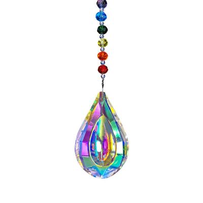 China Europe Manufacturer DIY Transparent Decoration For Outdoor Home Window Car Garden Kids Room Colorful Hanging Crystal Pendant for sale