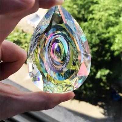 China Europe Dropshipping 38/50/63/89mm Glass Craft 3D Crystal Shine Hanging Lamp Window DIY Decor Transparent Pendant for sale