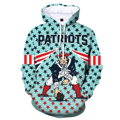 China Newest Breathable Dropshipping 3D Football Sports Team Printed Hoodies Men Fashion Pullover Nfl Oversized Sweatshirt for sale