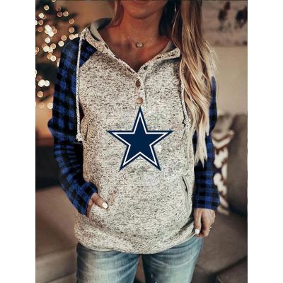 China High Quality Factory Waterproof Plus Size 32 Football Team Color Printing Hoodies Custom Logo NFL Sweatshirt For Women for sale