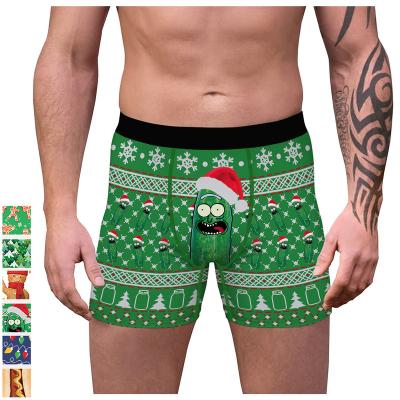 China JSMANA Cheap Price Custom 2021 Falls New Antibacterial Winter Fashion Shorts Mens Boxer Brief Christmas Underwear Boxer Briefs Mens Boxer for sale