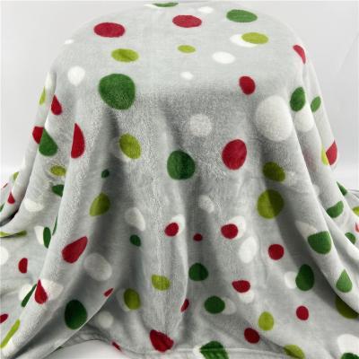 China JSMANA Cheap Price Anti-pilling Polka Dot Blankets Super Soft Winter Quality 100% Polyester Fleece Bedding Sofa Blanket for sale