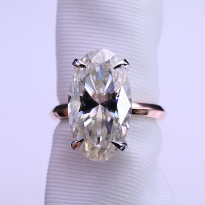 China Fashion 6Carat VVS DEF Color Diamond 14k Gold Engagement Wedding Ring for sale