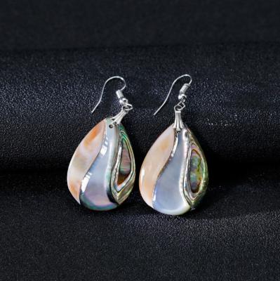 China Hiphop Hot Sale Natural 925 Sterling Silver Shell Earring for sale