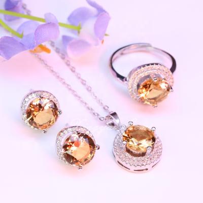 China Color Set Or Fire Sudan Stone Jewelry Round Turkish Chameleon Jewelry Set for sale