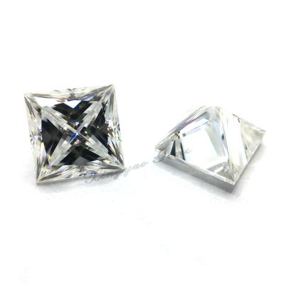 China White Princess Cut Synthetic Loose Color Change 4*4mm 4h Moissanite Gemstones For Jewelry Making for sale