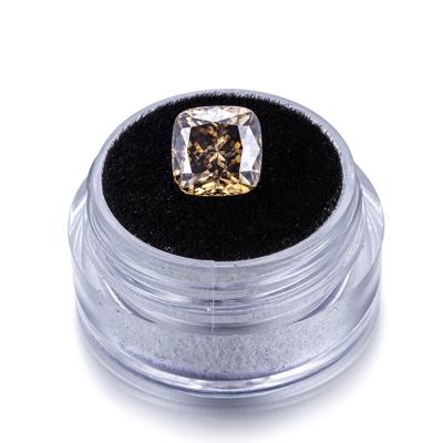 China Hot Selling Color Game Or Fire Cushion Cut Loose Synthetic Coffee Moissanite Loose Diamond for sale