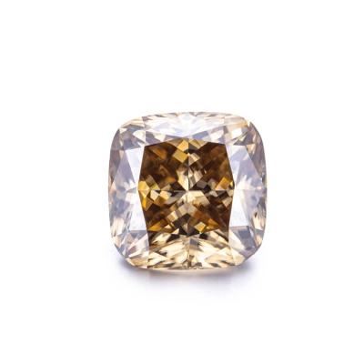 China Fire Color Play or Wholesale Price Per Carat Loose Cushion Cut Synthetic Coffee Moissanite Loose Diamond for sale