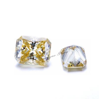 China High Quality Wuzhou Moissanite Yellow Color Set Or Heater Of Fire Cut Moissanite For Jewelry for sale