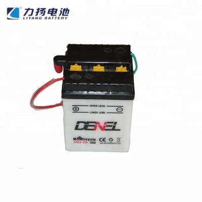 China High Quality MOTO START DENEL 6V 4AH China Two Wheel Motorcycle Battery for sale