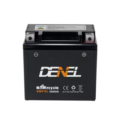 China High Quality Motorcycle Battery 12V5AH Sealed Maintenance Free Battery 6MF5L 12V5AH for sale