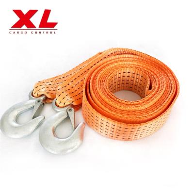 China Heavy Duty Car Engine Driving Safety Polyester Cargo Belt Transport Lashing Belt Car Towing Rope Winch Straps for sale