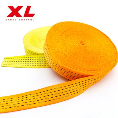 China 100% 50mm high tenacity polyester yarn 2 inch polyester webbing tie belt strap mobile polyester belt used for ratchet buckle strap for sale