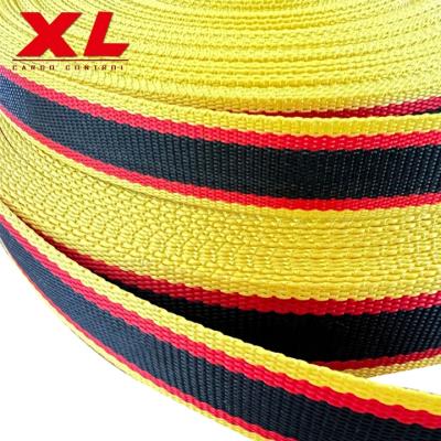 China hot selling 100% high tenacity polyester yarn high tenacity polyester heaving with low price webbing sling for sale