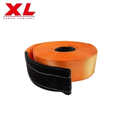 China Custom Made Tool Polyester 75mm 30ft Emergency Car Recovery 7tons Heavy Duty Towing Straps for sale