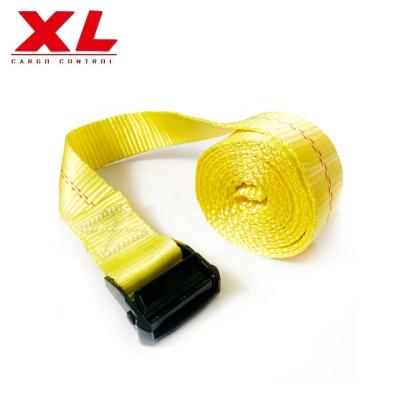 China 2 Inch 1500kgs High Tenacity Polyester Yarn 100% Polyester Heavy Duty Webbing Buckle Tie Downs Lashing Strap Belt With Black E-Coating Cam Buckle for sale