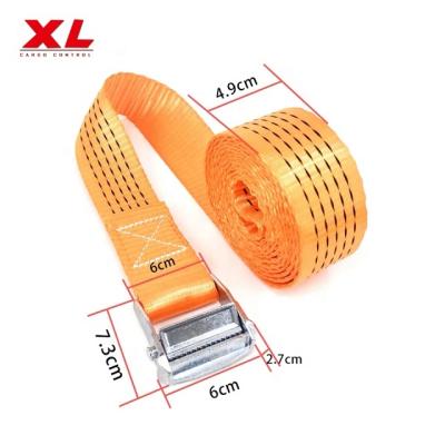 China Best Motorcycle 50mm Polyester Webbing Cargo Lashing 2 Inch Cam Buckle Link Straps 600kgs Down for sale