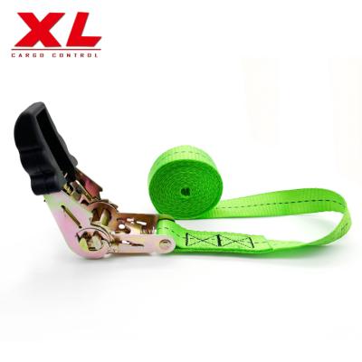 China 100% Polyester Yarns 25mm High Tenacity Zinc Alloy Ratchet 1inch Buckle Cargo Lashing Endless Spangurt Ratchet Strap Belt Customized Length for sale