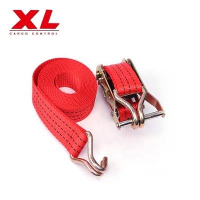 China Heavy Duty Polyester 1.5inch 2000kgs Cargo Lashing Strap 38MM Strap Belt Ratchet Tie Down for sale