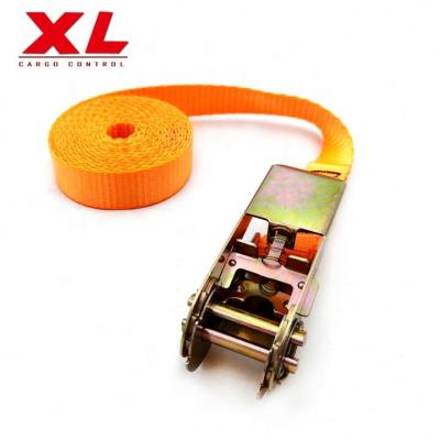 China Wholesale Polyester 25mm 1inch 800kgs Endless Loop Polyester Tie Lashing Down Hookless Ratchet Strap Tension Belt For Cargo Control for sale