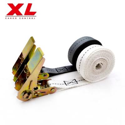 China 100% Polyester Yarns 1inch 25mm High Tenacity Endless Strap Cargo Spangurt Ratchet Lashing Belt Tie Down Strap In 6m Length Or Other for sale