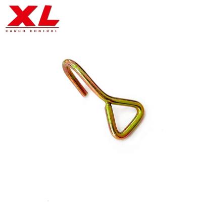 China 2.5cm Webbing 800kgs Ratchet Strap Cargo Lashing Hook Zinc Alloy J-Hook For 2.5cm Webbing for sale