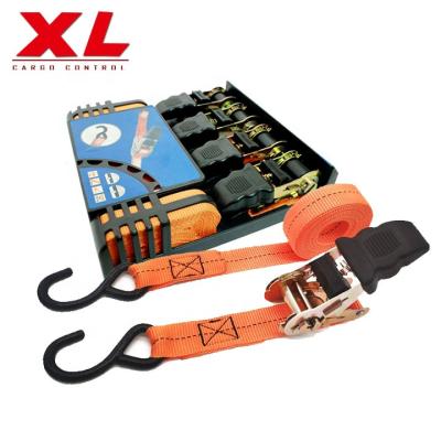 China Cargo Lashing 4 Pack 680kgs Capacity Ratchet Straps With S Hook For Tie Down Straps for sale