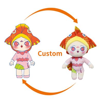 China Custom Cute Eco-friendly Cartoon Plush Stuffed Animal Doll for sale