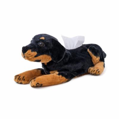 China Eco-friendly Custom Simulation Plush Dog Doll Tissue Box Cute Plush Toys for sale