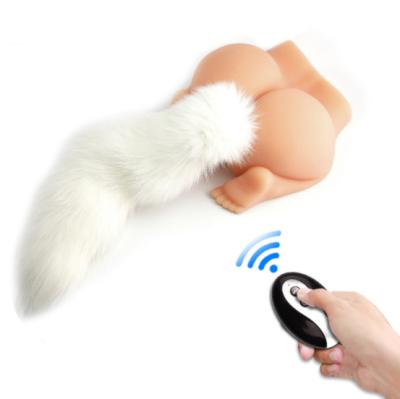 China 1.5 Hours Anal Female Stimulation G-spot Stimulation Fox Tail Silicone Plug Remote Control Vibrating Sex Toys for sale