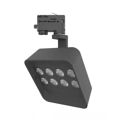 China Adjustable 40w CRI90 Hotel Rail Spot Square Led Track Light for sale