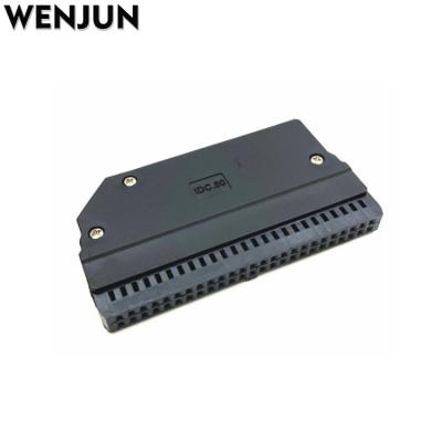 China Black Data WENJUN FC 2.54mm Connector MIL Socket IDC 50P 2*25PIN 50pin PLC Data Line for sale