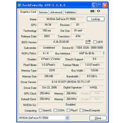 China WENJUN workstation the new original FX5500 256M AGP graphics card 4X 8X upgrade is preferred, stronger than FX5200 ATI9550 for sale