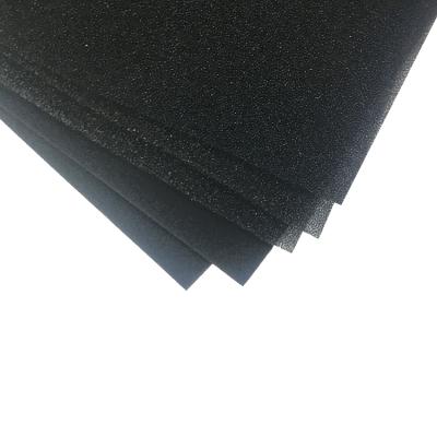 China WENJUN Hotels 40ppi 1000x2000x20mm Polyurethane Filter Middle Hole Air Compressor Cotton Filter Sponge Mesh Dustproof Black for sale