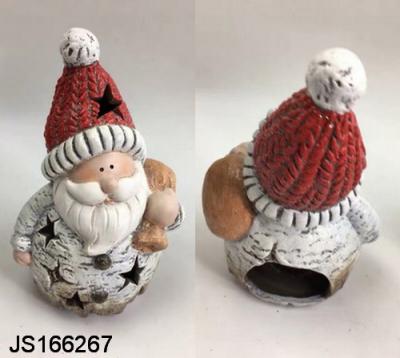 China Europe Terracotta Jar Candles Christmas Candle Container Cute Christmas Snowman Candlestick for sale