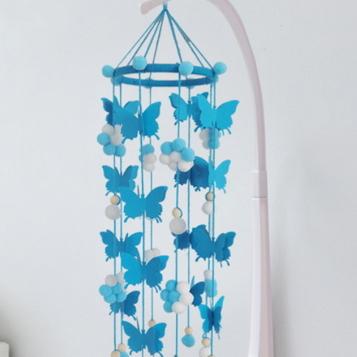 China Novelty Exquisite Cute Nonwoven Butterfly Decor Hanging Wall Iron Home Pendant for sale