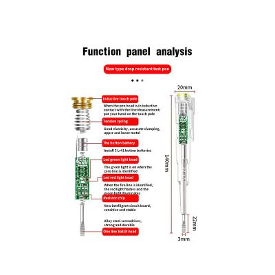 China Neutral Line Tester Pen Non Contact Voltage Detector 0-500v Wholesale Electrical Circuit Test Pencil for sale