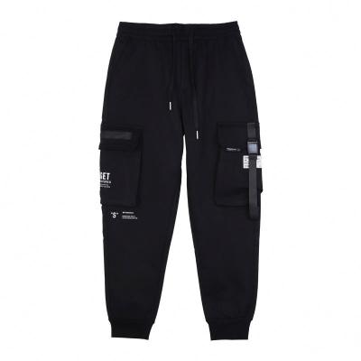 China Custom Anti-wrinkle Black Sportswear Sportswear Sweatpants With Pockets for sale