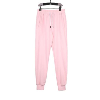 China Anti-pilling Solid Color Sweatpants Loose Casual Pink Sports Sweatpants Women Pants For Ladies Pencil Pants Spandex/Cotton Plus Size for sale