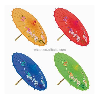 China China Factory Modern Fabric Parasol Umbrellas Wedding Outdoor Bamboo Silk Umbrellas for sale