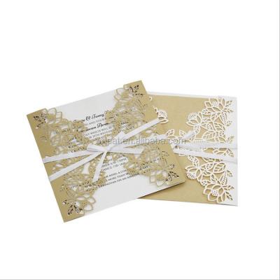 China Europe Many Colors Personalized Wedding Card Laser Cut Wedding Invitation Card for sale