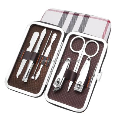 China Beautiful Gifts Girls Women Gift Set 7pcs Many Colors Beauty Nail Care Set Nail Scissors Manicure Tools for sale