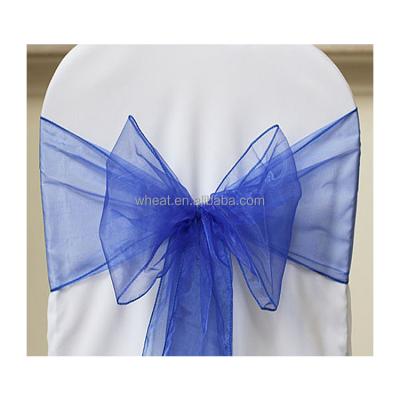 China Reusable Wash Customize Many Colors Wedding Banquet Hotel Organza Chair Sash for sale