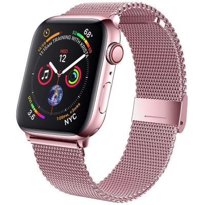 China Baoli Metal Clasp 2022 Daily Life New For Apple Watch Band 40mm 41mm 44mm 45mm Milanese Stainless Steel Watch Strap for sale