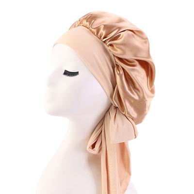 China Image Baoli New Arrival Women Braids Headbands And Hair Wraps Accessories Satin Designer Silk Hair Cowls With Custom Logo Head Hood for sale