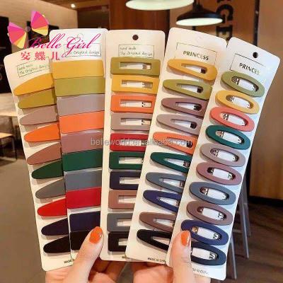 China Baoli 10PCS A Hair Accessories Set Matte Hairpins Sweet Hair Clip New Cute Colorful Geometric Cavity Women Simple Fashion Hair Claw Clip for sale